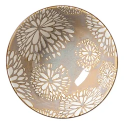 Schaaltje Alise groot - oranje/groen - ø15.5x7 cm