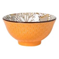 Schaaltje Alise klein - oranje/groen - ø9x4.6 cm