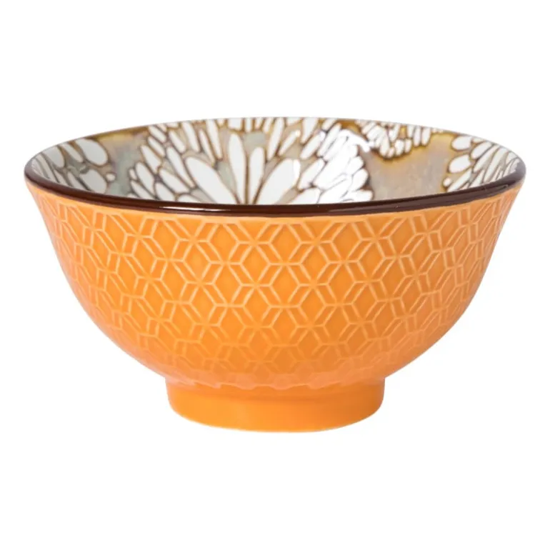 Schaaltje Alise klein - oranje/groen - ø9x4.6 cm