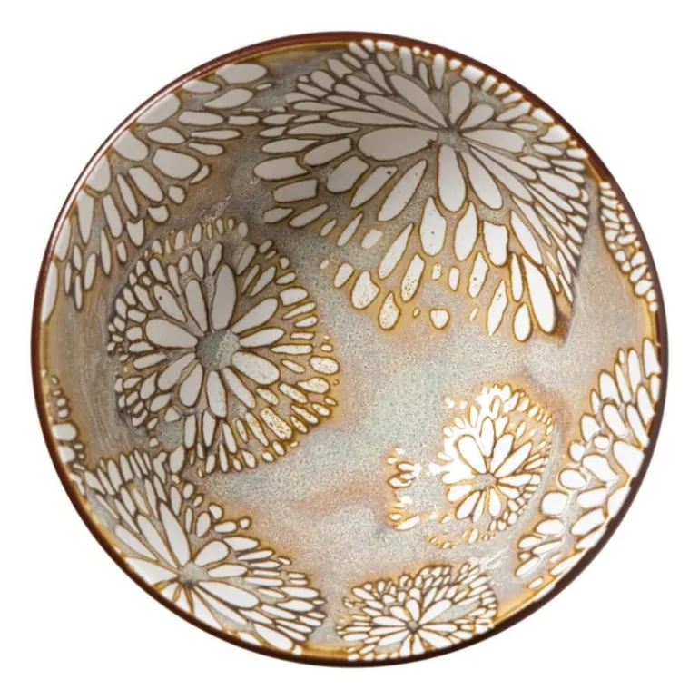 Schaaltje Alise klein - oranje/groen - ø9x4.6 cm