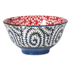 Schaaltje Amily klein - donkerblauw/rood - ø9x4.6 cm