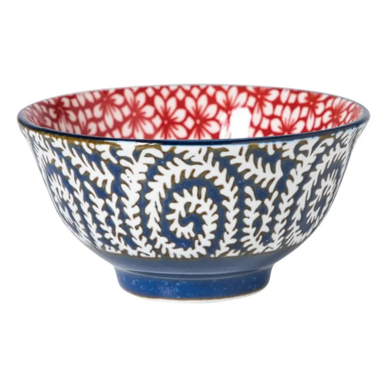 Schaaltje Amily klein - donkerblauw/rood - ø9x4.6 cm