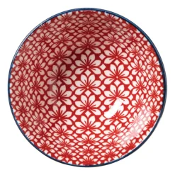 Schaaltje Amily klein - donkerblauw/rood - ø9x4.6 cm