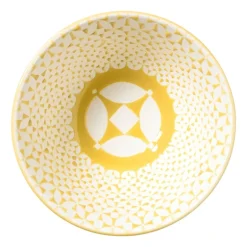 Schaaltje Aniek klein - bordeauxrood/geel - ø9x4.6 cm