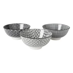 Schaaltje black print blaadjes - ø12x6 cm