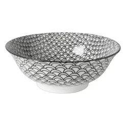 Schaaltje black print boog - ø21x7 cm