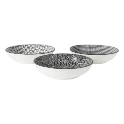 Schaaltje black print boog - ø14x2.5 cm