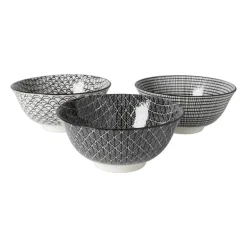 Schaaltje black print boog - ø16x6.5 cm