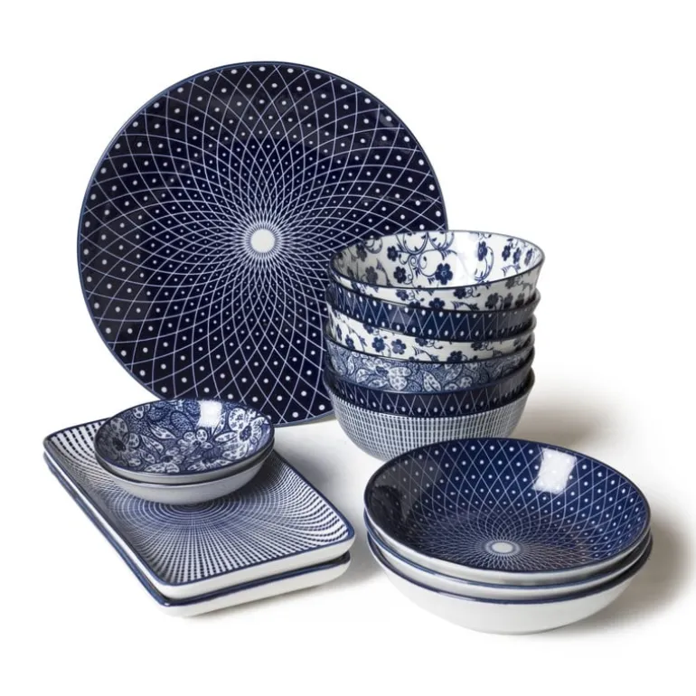 Schaaltje blue print - botanic - ⌀12 cm