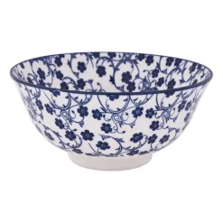 Schaaltje blue print - flowers - ⌀15 cm