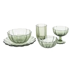 Schaaltje clover klein - groen - ø13x5.5 cm