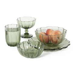 Schaaltje clover klein - groen - ø13x5.5 cm