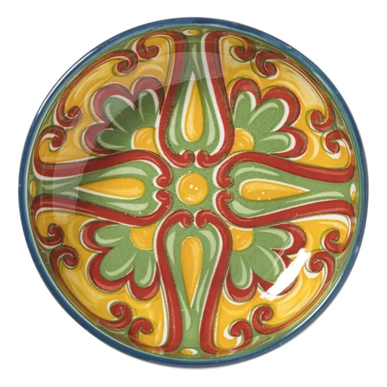 Schaaltje Diaz klein - geel/groen - ø8.7x2.4 cm