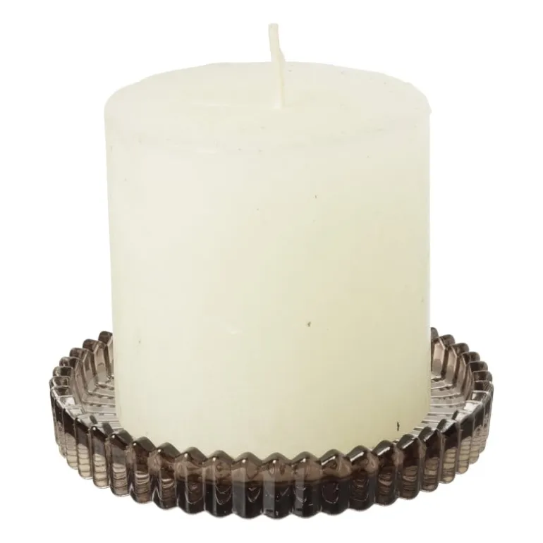 Schaaltje glas - grijs - ø10x1.5 cm