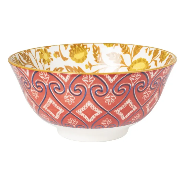 Schaaltje Jona - geel/rood - ø15.8x7.3 cm