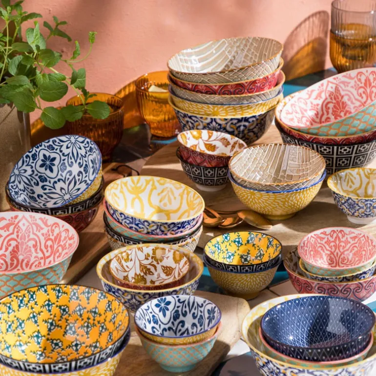 Schaaltje Jona - geel/rood - ø9.2x4.8 cm