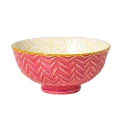 Schaaltje Lilly middel - geel/roze - ø12.3x5.8 cm