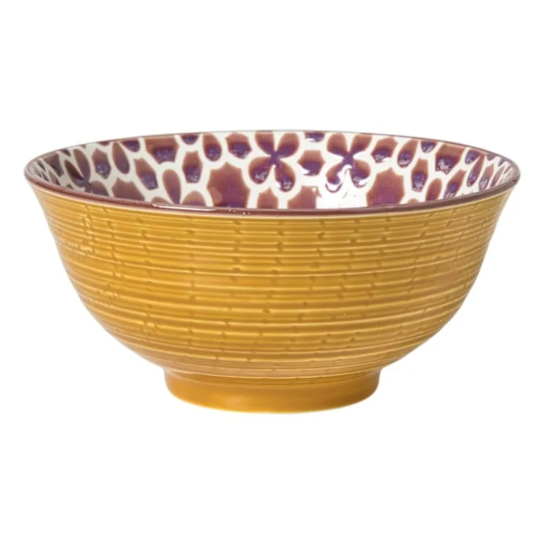 Schaaltje Nore groot - paars/geel - ø15.8x7.3 cm