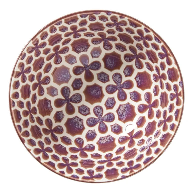 Schaaltje Nore groot - paars/geel - ø15.8x7.3 cm