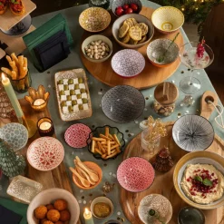 Schaaltje Nori rechthoekig - blauw/geel - 2x10x7.5 cm