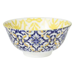 Schaaltje Nour - blauw/geel - ø15.8x7.3 cm