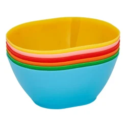 Schaaltjes - multikleur - kunststof - ø12 cm - set van 6