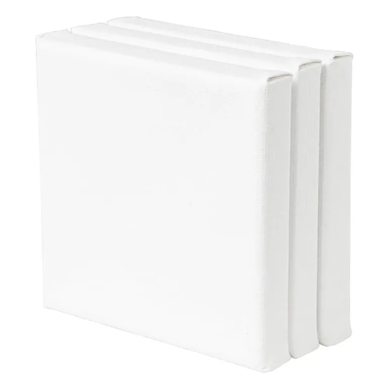 Schildersdoek canvas - 10x10 cm - set van 3