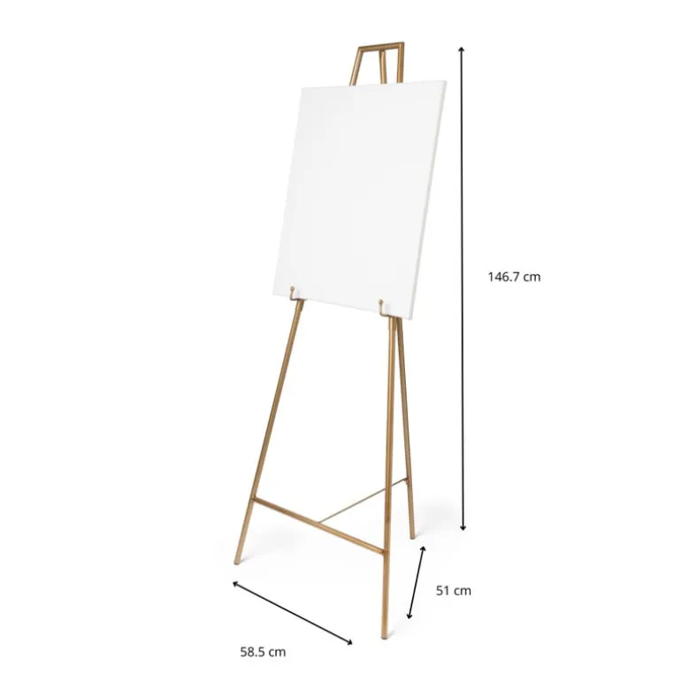 Schildersezel voor welkomstbord - goud - 146.7 cm