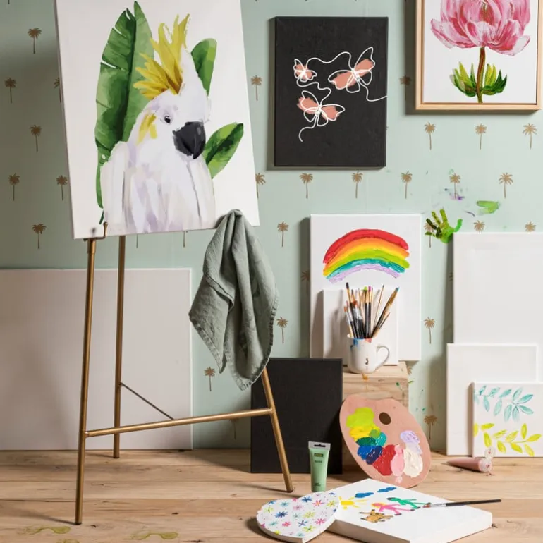 Schildersezel voor welkomstbord - goud - 146.7 cm