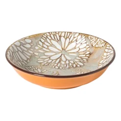 Schoteltje Alise - oranje/groen - ø9.7x2 cm