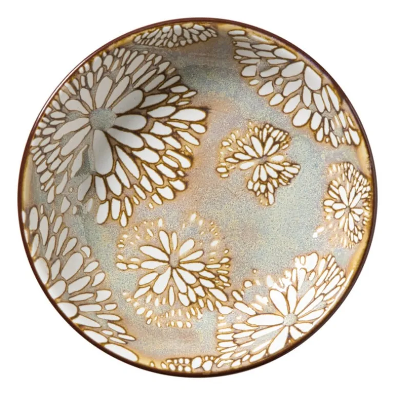 Schoteltje Alise - oranje/groen - ø9.7x2 cm