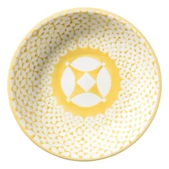 Schoteltje Aniek - bordeauxrood/geel - ø9.7x2 cm