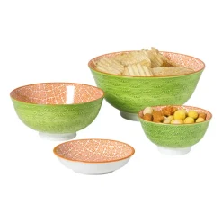 Schoteltje Anke - groen/oranje - ø9.7x2 cm