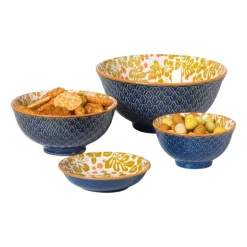 Schoteltje Anouk - blauw/geel - ø9.7x2 cm