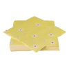 Servet bloem - geel/oranje - set van 12 - 33x33 cm
