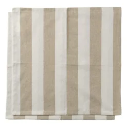 Servet gestreept - wit/beige - set van 2 - 40x40 cm