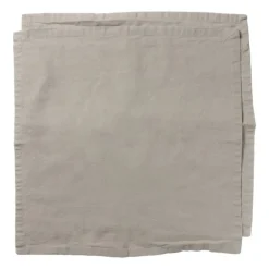 Servet zand - taupe - set van 2 - 40x40 cm