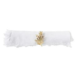 Servetring Leafs - goudkleurig - ø4x3.5 cm