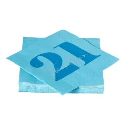 Servetten 21 jaar - blauw - set van 20