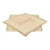 Servetten baby - goudkleurig - set van 16