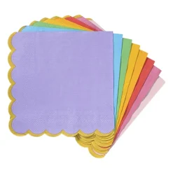 Servetten kartelrandje - multikleur - set van 16