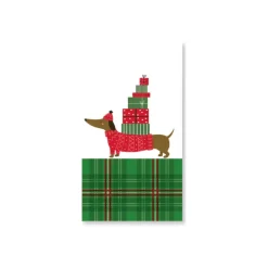 Servetten Teckel - wit - 33x40 cm