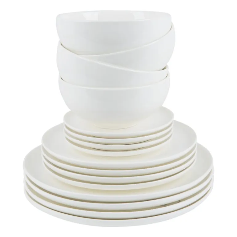 Serviesset - 16 delig - rond - wit - 4 persoons