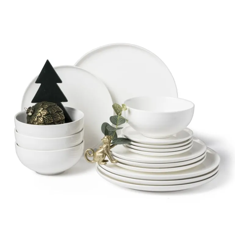 Serviesset - 16 delig - rond - wit - 4 persoons