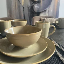 Serviesset - beige - 16-delig - 4 persoons - reactive glaze