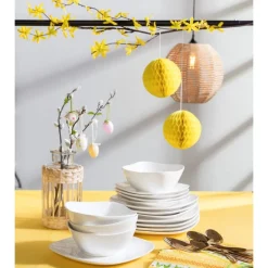 Serviesset - 16-delig - vierkant met afgeronde hoeken - wit - 4 persoons