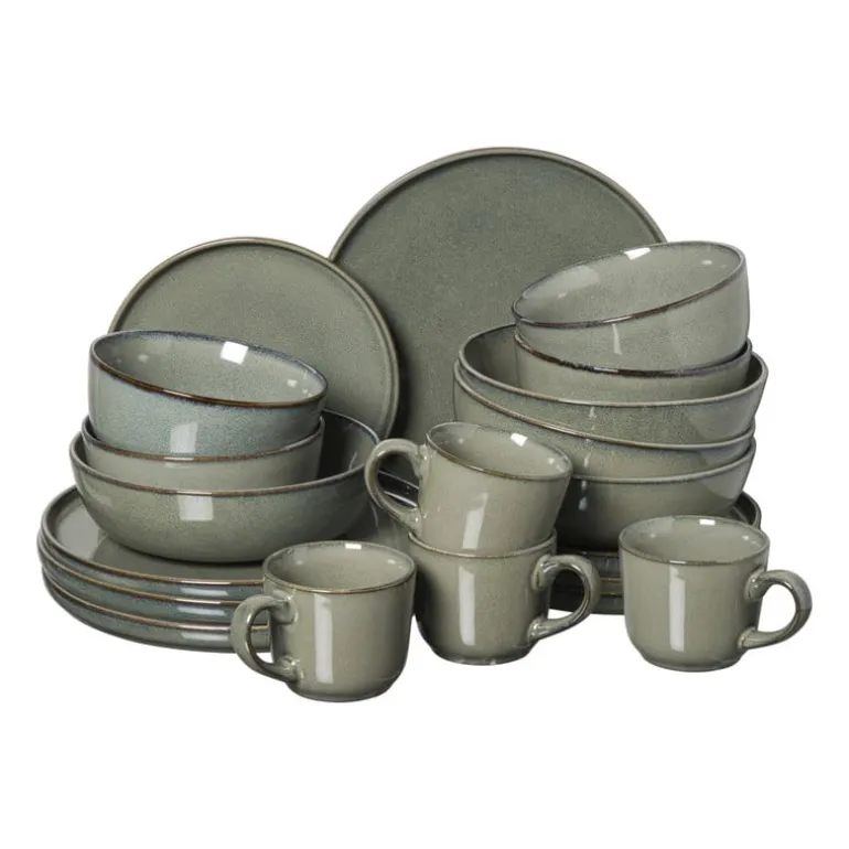 Serviesset 20-delig - groen - 4 persoons