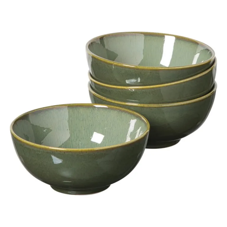 Serviesset reactive glaze - groen - 16-delig