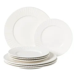 Serviesset streep - wit - 16-delig