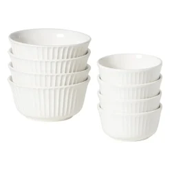 Serviesset streep - wit - 16-delig